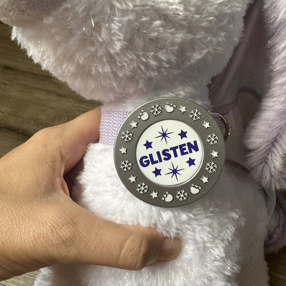 Build A Bear Glisten Reindeer 15" Plush Lavender Fur Cape Medallion Winter - Picture 7 of 7